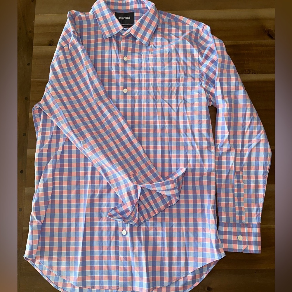 Bonobos Men’s Button Down Medium Tailored Slim Fit